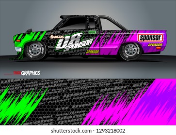car decal sticker design vector. abstract background for vehicle vinyl wrap