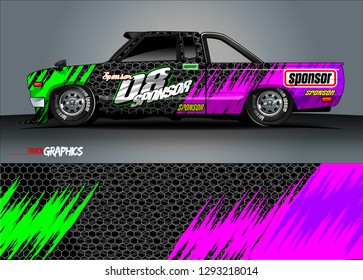 car decal sticker design vector. abstract background for vehicle vinyl wrap