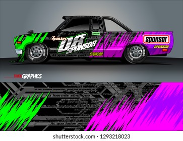 car decal sticker design vector. abstract background for vehicle vinyl wrap