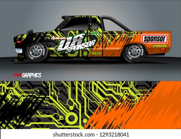 car decal sticker design vector. abstract background for vehicle vinyl wrap