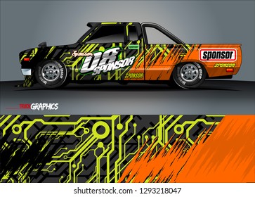 car decal sticker design vector. abstract background for vehicle vinyl wrap