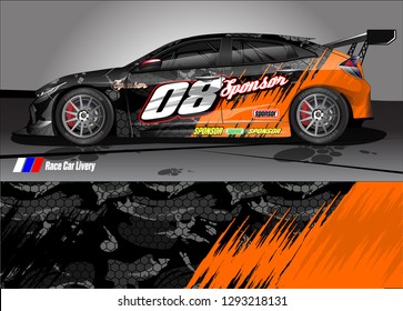 car decal sticker design vector. abstract background for vehicle vinyl wrap