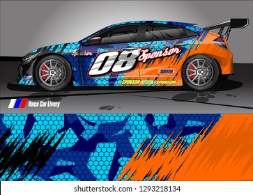 car decal sticker design vector. abstract background for vehicle vinyl wrap