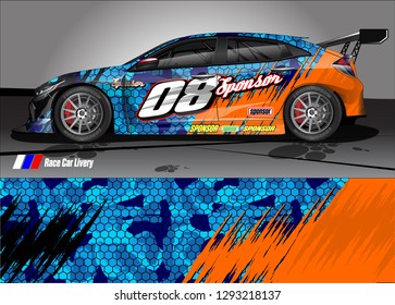 car decal sticker design vector. abstract background for vehicle vinyl wrap