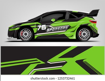 Car decal sticker wrap design vector. Graphic abstract stripe racing background kit designs for vehicle, race car, rally, adventure and livery