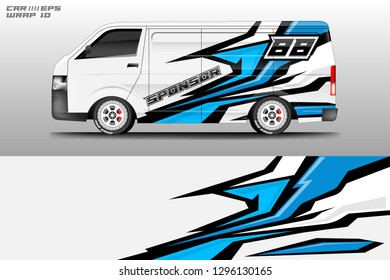 Car decal sticker wrap design vector. Graphic abstract racing background designs .
