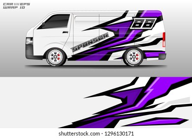 Car decal sticker wrap design vector. Graphic abstract racing background designs .