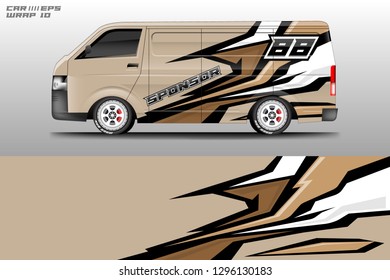 Car decal sticker wrap design vector. Graphic abstract racing background designs .