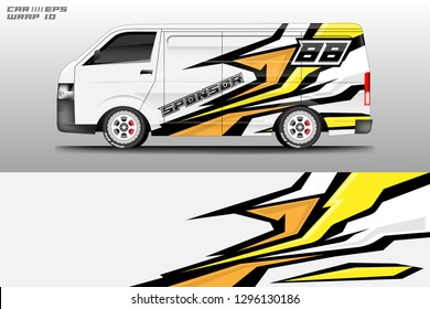 Car decal sticker wrap design vector. Graphic abstract racing background designs .