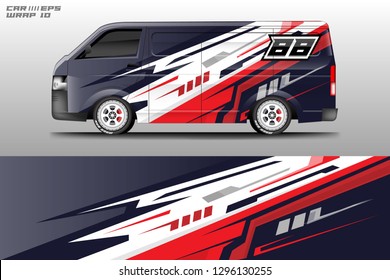 Car decal sticker wrap design vector. Graphic abstract racing background designs .