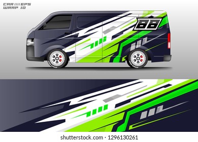 Car decal sticker wrap design vector. Graphic abstract racing background designs .