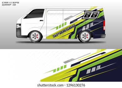 Car decal sticker wrap design vector. Graphic abstract racing background designs .