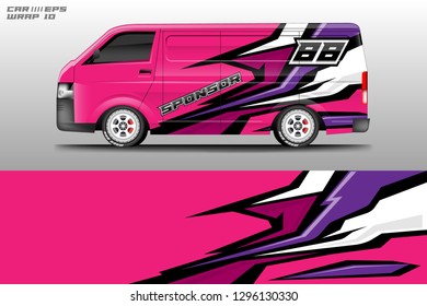 Car decal sticker wrap design vector. Graphic abstract racing background designs .