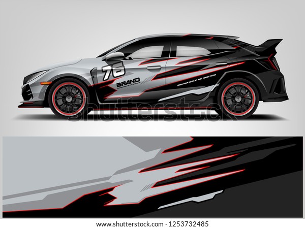 Car Decal Sticker Wrap Design Vector Stock Vector Royalty Free