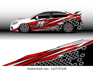 Car decal, truck and cargo van wrap vector, Graphic abstract stripe designs for branding and livery vehicle