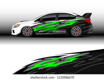 Car decal, truck and cargo van graphic vector, wrap vinyl sticker. Graphic abstract stripe designs for race and  drift livery car