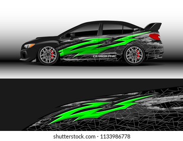 Car decal, truck and cargo van graphic vector, wrap vinyl sticker. Graphic abstract stripe designs for race and  drift livery car