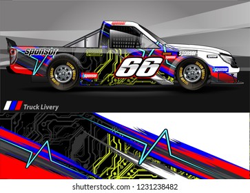 Car decal, truck and cargo van wrap vector. modern abstract stripe background designs for branding and vehicle livery 