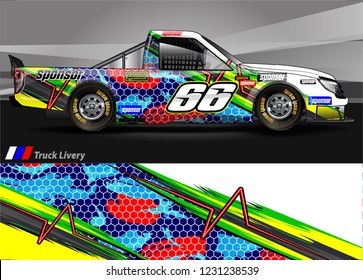 Car decal, truck and cargo van wrap vector. modern abstract stripe background designs for branding and vehicle livery 