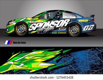 Car decal, truck and cargo van wrap design vector. Modern abstract background for car branding and vehicle livery