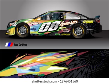 Car decal, truck and cargo van wrap design vector. Modern abstract background for car branding and vehicle livery