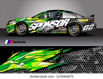 Car decal, truck and cargo van wrap design vector. Modern abstract background for car branding and vehicle livery 