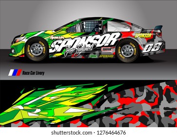 Car decal, truck and cargo van wrap design vector. Modern abstract background for car branding and vehicle livery 