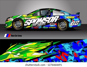 Car decal, truck and cargo van wrap design vector. Modern abstract background for car branding and vehicle livery 