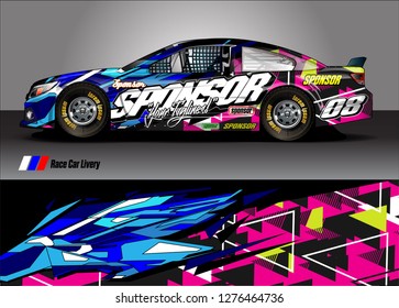 Car decal, truck and cargo van wrap design vector. Modern abstract background for car branding and vehicle livery 
