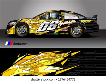 Car decal, truck and cargo van wrap design vector. Modern abstract background for car branding and vehicle livery 