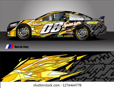 Car decal, truck and cargo van wrap design vector. Modern abstract background for car branding and vehicle livery 