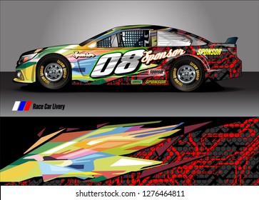 Car decal, truck and cargo van wrap design vector. Modern abstract background for car branding and vehicle livery 
