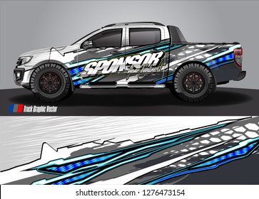 Car decal, truck and cargo van wrap design vector. Modern abstract background for car branding and vehicle livery 