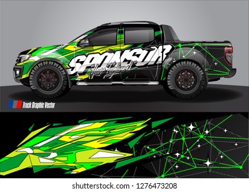 Car decal, truck and cargo van wrap design vector. Modern abstract background for car branding and vehicle livery 