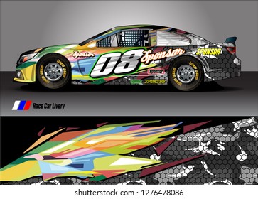 Car decal, truck and cargo van wrap design vector. Modern abstract background for car branding and vehicle livery 