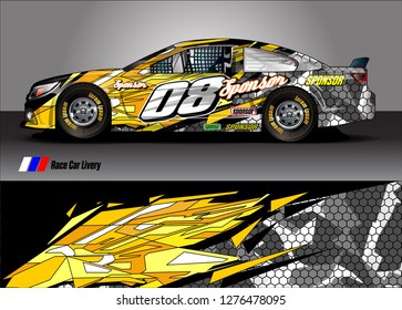 Car decal, truck and cargo van wrap design vector. Modern abstract background for car branding and vehicle livery 