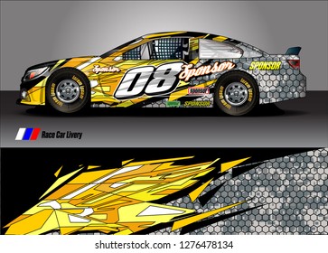 Car decal, truck and cargo van wrap design vector. Modern abstract background for car branding and vehicle livery 