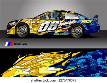 Car decal, truck and cargo van wrap design vector. Modern abstract background for car branding and vehicle livery 