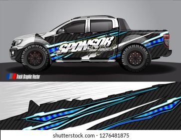 Car decal, truck and cargo van wrap design vector. Modern abstract background for car branding and vehicle livery 