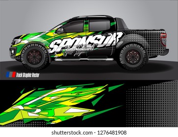 Car decal, truck and cargo van wrap design vector. Modern abstract background for car branding and vehicle livery 