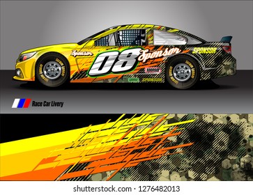 Car decal, truck and cargo van wrap design vector. Modern abstract background for car branding and vehicle livery 