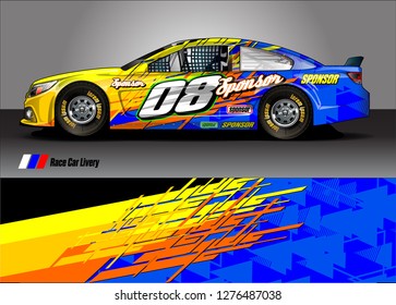Car decal, truck and cargo van wrap design vector. Modern abstract background for car branding and vehicle livery 