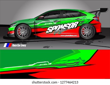 Car decal, truck and cargo van wrap design vector. Modern abstract background for car branding and vehicle livery 