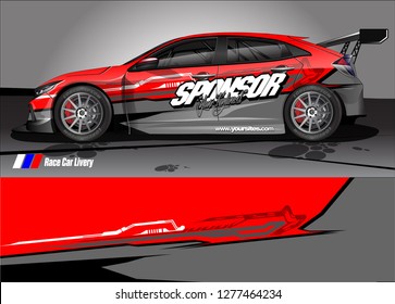 Car decal, truck and cargo van wrap design vector. Modern abstract background for car branding and vehicle livery 