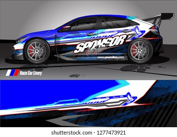 Car decal, truck and cargo van wrap design vector. Modern abstract background for car branding and vehicle livery 