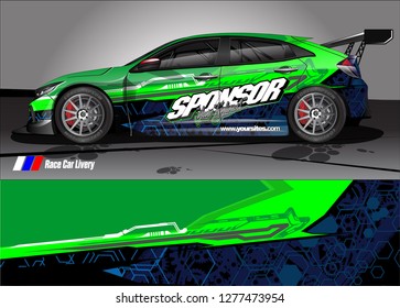 Car decal, truck and cargo van wrap design vector. Modern abstract background for car branding and vehicle livery 