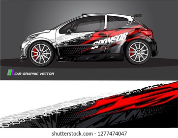 Car decal, truck and cargo van wrap design vector. Modern abstract background for car branding and vehicle livery 