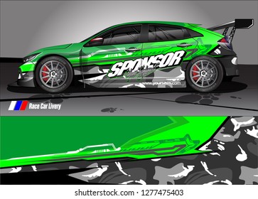 Car decal, truck and cargo van wrap design vector. Modern abstract background for car branding and vehicle livery