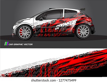 Car decal, truck and cargo van wrap design vector. Modern abstract background for car branding and vehicle livery