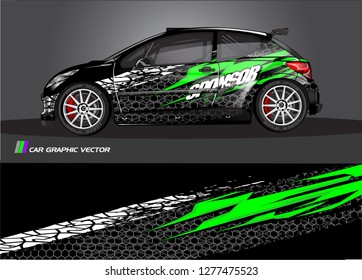 Car decal, truck and cargo van wrap design vector. Modern abstract background for car branding and vehicle livery